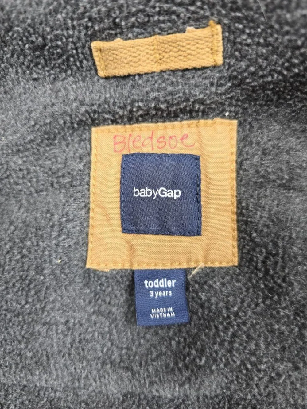 GAP name written